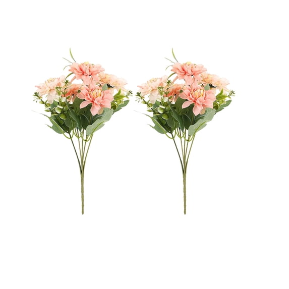 YIKA Simulation Flower 2pcs Simulated Peony Flower Home Decoration Vase Flower Arrangement Festive Vibes Decoration Wedding Flowers Fake Flowers Festival Decorations Pink