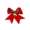 thumbnail image 1 of YIKA Small Bow Bells Christmas Tree Gift Boxes - Faux Hemp Decoration Bows for Tree, Wreath, Stairs & Fireplace Indoor Decor, Gift Wrapping & Party Decorations‌ Christmas Bows And Ribbons, 1 of 6