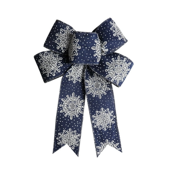 YIKA Snowflake Bow Christmas Decoration - Holiday Festive Accessory for Home Christmas Decor, Party Venue & Gift Topping Christmas Bows And Ribbons