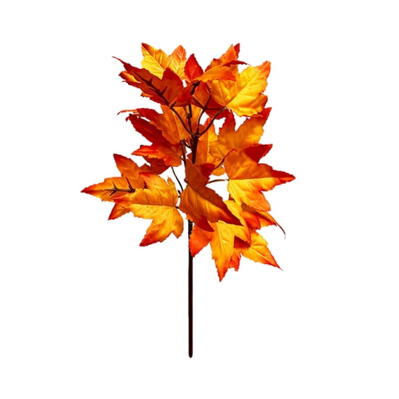 YIKA Thanksgiving Autumning Fluffies Maple Leaf Branch Decoration For Home Table Sofa Holiday Decor A