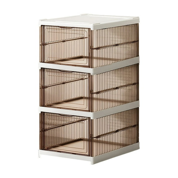 YIKA Thickened Plastic Shoe Storage Box Organizer Stackable Foldable Installation-Free Shoe Rack Shoe Cabinet with Lid Drop Front Door for Closet Entryway Under Bed Sneaker Organizers and Storage