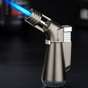 YIKA Torch Lighters Windproof Refillable Lighter Adjust Flame Used For Barbecue Kitchen Fireplace Candles Etc Black