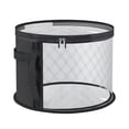 thumbnail image 1 of YIKA Transparent Mesh Hat Storage Bag For Travel Stackable Storage Oxfords Cloth Handles Black, 1 of 6