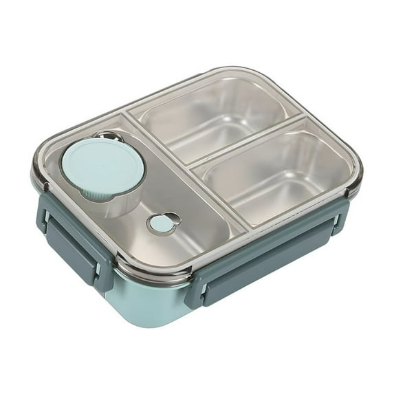 YIKA Tupperware 304 Stainless Steel Lunch Box Sealed Lunch Box Portable Lunch Box For Students And Office Workers Microwaveable Lunch Box Kitchen Storage Green