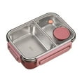 thumbnail image 1 of YIKA Tupperware 304 Stainless Steel Lunch Box Sealed Lunch Box Portable Lunch Box For Students And Office Workers Microwaveable Lunch Box Kitchen Storage Pink, 1 of 6