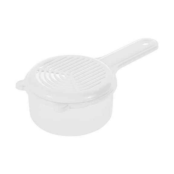 YIKA Tupperware Cheese Dispenser Refrigerator Fruit Flip Lid Block Organiser Ginger Garlic Spice Storage Container Kitchen Storage White
