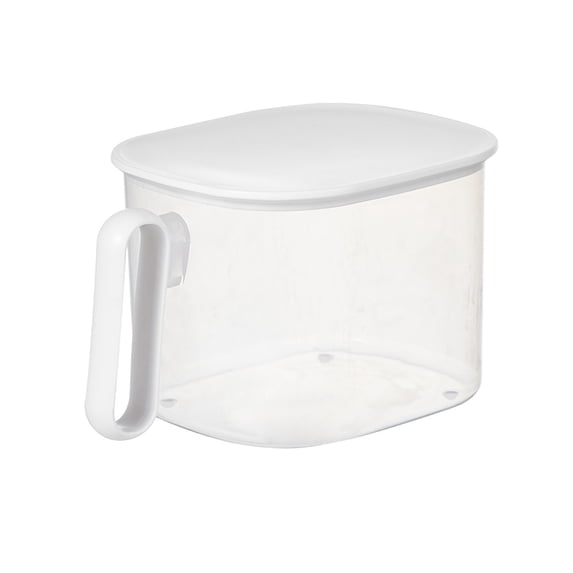 YIKA Tupperware Container 2.4 Liter Refrigerator Storage Box With Lid Transparent Large Capacity Storage Box Fruit And Vegetable Storage Box Fresh Keeping Box Food Grade Vegetable White