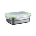 thumbnail image 1 of YIKA Tupperware Container 304 Stainless Steel Refrigerator Sealed Box With Lid Organizer Rectangular Bento Box Lunch Box Kitchen Storage L, 1 of 8
