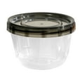 thumbnail image 1 of YIKA Tupperware Container 473ML Refrigerator Storage Boxes Soup Boxes Preservation Boxes Small Lunch Boxes Circular Scale Food Packaging Boxes Kitchen Storage Black, 1 of 6