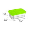 thumbnail image 1 of YIKA Tupperware Container 720ml Rectangular Food-grade Snack Box Kitchen Storage Green, 1 of 4