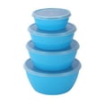 thumbnail image 1 of YIKA Plastic Food Storage Set with Lids, Multi Color, 4 Count, Best Used for Leftover Storage and Reheating, Fridge Kitchen Storage, 1 of 8