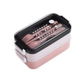 thumbnail image 1 of YIKA Tupperware Container Double Layer Microwave Lunch Box Insulation For Takeout Meals For Students And Office Workers Portable Sealed Food Storage Box High Temperature Resistants Storage Pink, 1 of 6