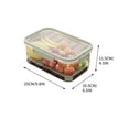 thumbnail image 1 of YIKA Tupperware Container Food Grade Portable Fresh-keeping Box Plastic Portable Outdoor Picnic Box Large Rectangular Refrigerator Storage Sealed Box Refrigeration Kitchen Storage Green, 1 of 9