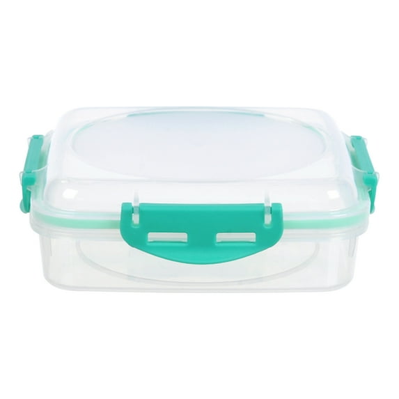 YIKA Tupperware Container Food Grade Sandwich Imported Fresh Box Bread Sushi Rice Breakfast Lunch Box Sealed Box Microwaveable Kitchen Storage Blue