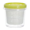 thumbnail image 1 of YIKA Tupperware Container Fruit And Vegetable Fresh-keeping Box Kitchen Refrigerator Plastic Food Sealing Box Drains Chopped Green Onions Ginger Garlic Paste Storage Box Kitchen Storage Green, 1 of 6
