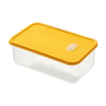 YIKA Tupperware Container Kitchen Large Capacity Kimchi Box Sealed Fresh Keeping Box Food Grade Refrigerator Special Storage Box With Lid Cold Vegetable Box Kitchen Storage Yellow