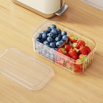 YIKA Tupperware Container Kitchen Refrigerator Rectangular Fresh-keeping Box Microwave Plastic Lunch Box Food Lunch Box Fruit Storage Sealed Box Kitchen Storage B