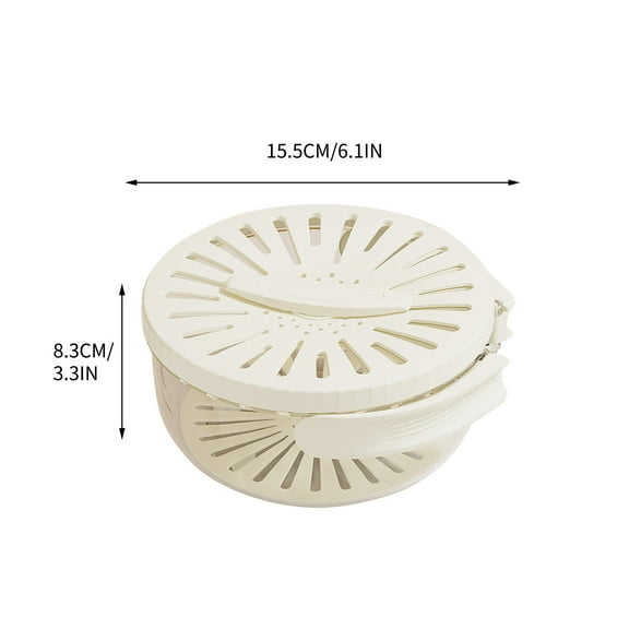 YIKA Tupperware Container Leachable Fruit Box Household Vegetable Basket Refrigerator Fresh-keeping Box Outdoor Picnic Multifunctional Fruit And Vegetable Large Capacity Storage Box White