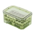 thumbnail image 1 of YIKA Tupperware Container Multi Functional Ice Tray Fresh-keeping Box Portable Refrigerator Fresh-keeping Box Storage Box Kitchen Sealed Box Food Grade Transparent Lunch Box Kitchen Storage Green, 1 of 6
