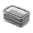 thumbnail image 1 of YIKA Tupperware Container Multi Functional Ice Tray Fresh-keeping Box Portable Refrigerator Fresh-keeping Box Storage Box Kitchen Sealed Box Food Grade Transparent Lunch Box Kitchen Storage Gray, 1 of 6