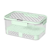 YIKA Tupperware Container Portable Portable Crispers Large Capacity Refrigerator Crispers Plastic Lunch Box Outdoor Picnic Basket Storage Box With Lid Kitchen Storage A