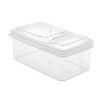 YIKA Tupperware Container Refrigerator Fresh-keeping Box Food Grade Rectangular Freezer Box Plastic Sealed Box With Lid Vegetable And Fruit Storage Box Kitchen Storage White
