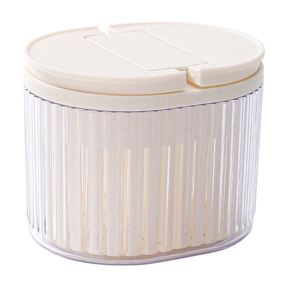 YIKA Tupperware Container Refrigerator Fresh-keeping Box Ginger And Garlic Storage Box Sealing Box Fruit Washing Basket Kitchen Storage Beige