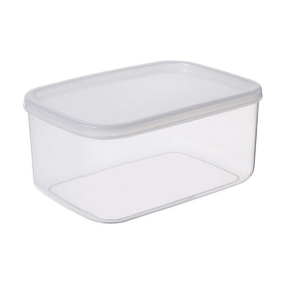 YIKA Tupperware Container Refrigerator Fresh-keeping Box Small Lunch Box Kitchen Lunch Box Plastic Storage Box Rectangular Sealed Box Kitchen Storage White
