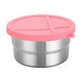 thumbnail image 1 of YIKA Tupperware Container Stainless Steel Fresh Keeping Box Children's Lunch Box Dividing Box Silicone Lid Sealed Snack Box Portable Seasoning Box Kitchen Storage Pink, 1 of 6