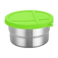 thumbnail image 1 of YIKA Tupperware Container Stainless Steel Fresh Keeping Box Children's Lunch Box Dividing Box Silicone Lid Sealed Snack Box Portable Seasoning Box Kitchen Storage Green, 1 of 6