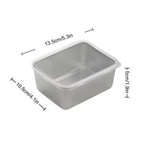 YIKA Tupperware Container Stainless Steel Fresh-keeping Box Sealed With Lid Lunch Box Household Refrigerator Refrigerated Food Storage Box Kitchen Storage B