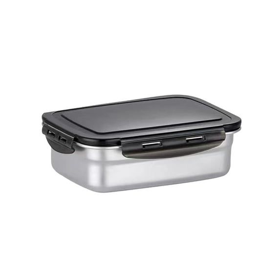 YIKA Tupperware Container Stainless Steel With Lid Kimchi Sealed Food Grade Lunch Box Special Organizer Large Capacity Kitchen Storage M