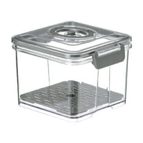 YIKA Tupperware Container Vacuum Sealed Food Storage Container For Home Kitchen Transparent Water Draining Airtight Jar With Timer Lock For Freshness And Freezing Kitchen Storage B