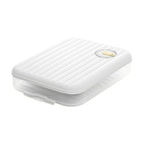 YIKA Tupperware Food Storage Containers Dumpling Organizer Transparent Food Storage Box For Kitchen And Fridge Kitchen Storage White