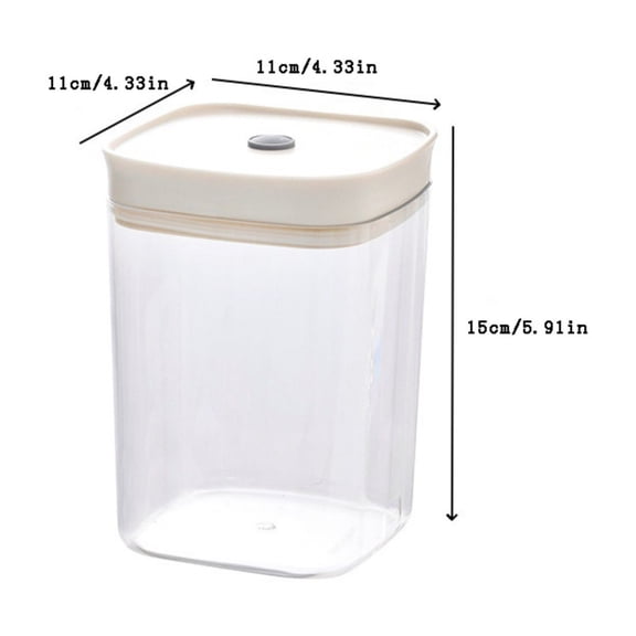 YIKA Tupperware Kitchen Fresh-keeping Storage Box Cereal Sealed Jar Transparent Food Grade Proof Insect Proof Nut Noodle Storage Jar Kitchen Storage B