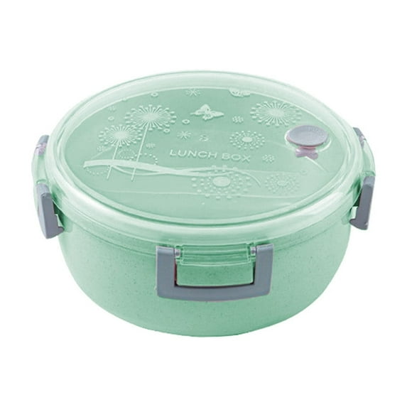 YIKA Tupperware Wheats Straw Layer Lunch Box Mobile Phone Holders Lunch Box Student Office Worker Lunch Box Microwaveable Lunch Box Kitchen Storage Green