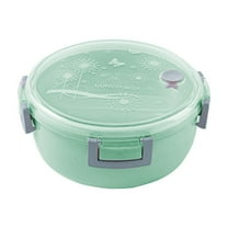 YIKA Tupperware Wheats Straw Layer Lunch Box Mobile Phone Holders Lunch Box Student Office Worker Lunch Box Microwaveable Lunch Box Kitchen Storage Green