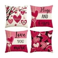 thumbnail image 1 of YIKA Valentine's Day Decor Party Supplies 4PC Valentine's Day For Girlfriend Pillow Cushion Home Printing Pillow Set Sofa Bedside Valentines Day Gifts, 1 of 6