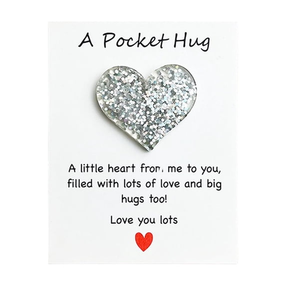 YIKA Valentine's Day Decor Party Supplies English A Pocket Card Motivational Blessings Glitter Heart Holiday Gift Valentines Day Gifts