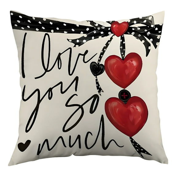 YIKA Valentine's Day Decor Party Supplies Irish Printed Pillow Cover Valentines Day Decorative Sofa Pillow Seat Cushion Valentines Day Gifts