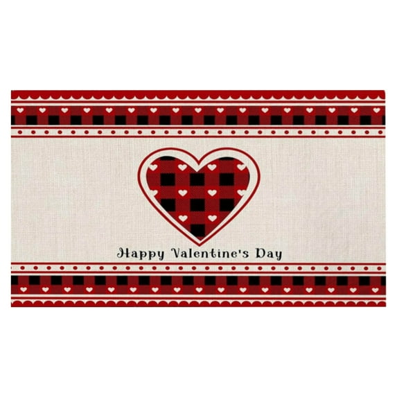 YIKA Valentine's Day Decor Party Supplies Valentines Day Mat Porch Door Mat Loves Romantic Holiday Decoration Mat Valentines Day Gifts