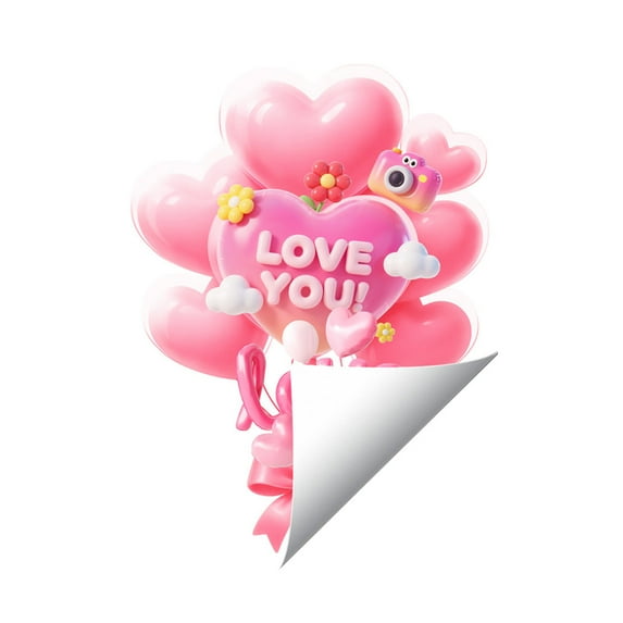 YIKA Valentines Day Stickers Valentines Day Decorations Windows Stickers Suit For Shop Doors And Windows Valentines Day Atmospheres Decoration Valentines Day Decor&Gifts