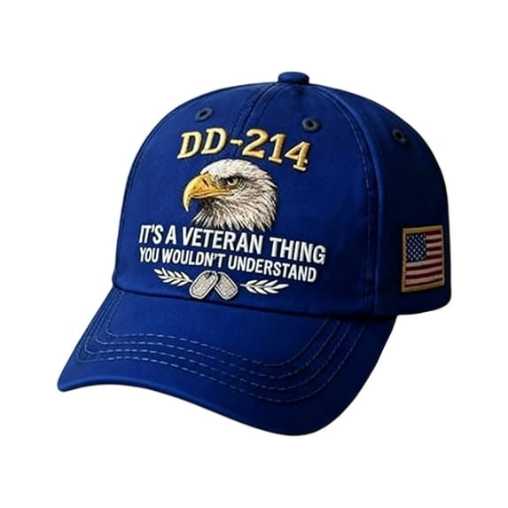 WEGFTDUOP Veterans Casual Hat DD-214 Hat – Vintage Military-Style Baseball Cap, Distressed Cotton Blend, Adjustable Fit, Veterans Hat for Men, Gifts For Retired Soldiers