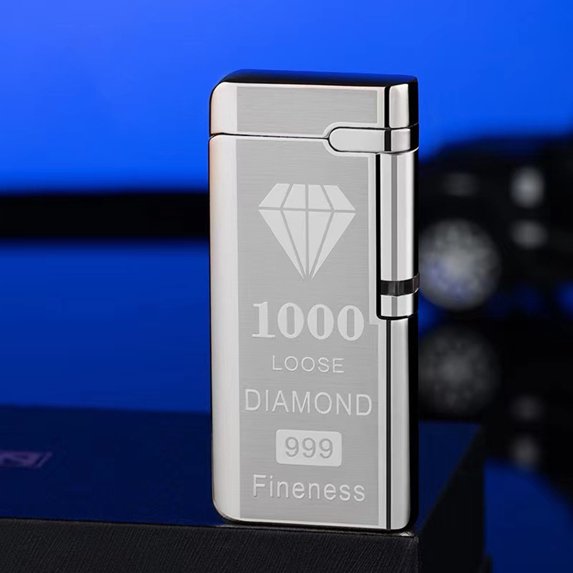 YIKA Windproof Straight Torch Red Flame Small Torch Lighters Butane Silent Torch Portable Lighter For Men Husband Birthday C