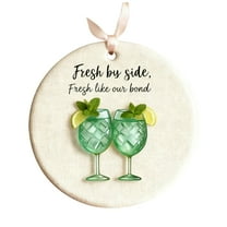 YIKA Wine Glass Themed Christmas Ornament - Durable Christmas Tree Pendant, Unique Style Holiday Decoration for Yule Decorations & Tree Decorations E