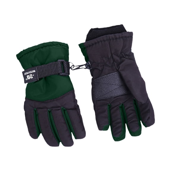 YIKA Winter Gloves Kids Children's Thick And Warm Split Finger Gloves Suitable For Outdoor Riding Sports And Daily Activities