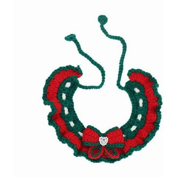 YIKA Winter Pet Scarf With Cute Collar For Cats - Soft Accessories Bib To Keep Feline Warm & Stylish During Holiday Seasons, Perfect For Indoor Outdoor Wear​ B