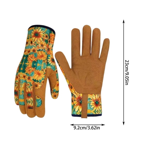 YIKA Work Gloves Gardening Leather Gloves For Garden Proof-of-thorns Without Stabbing For Digging Planting Pruning
