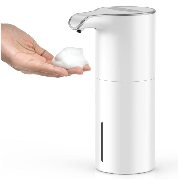 YIKHOM Automatic Foaming Soap Dispenser, 15.37 oz/450mL Soap Dispenser, Electric Touchless Hand Sanitizer Dispenser Foam Soap Dispenser Pump for Kitchen Bathroom, 5 Level Volume