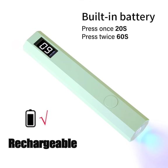 YIKOOLIN Handheld UV/LED Light for Nails 12W Portable Mini UV Light for Gel Nail 2 Timer Setting LED Nail Lamp Home Use